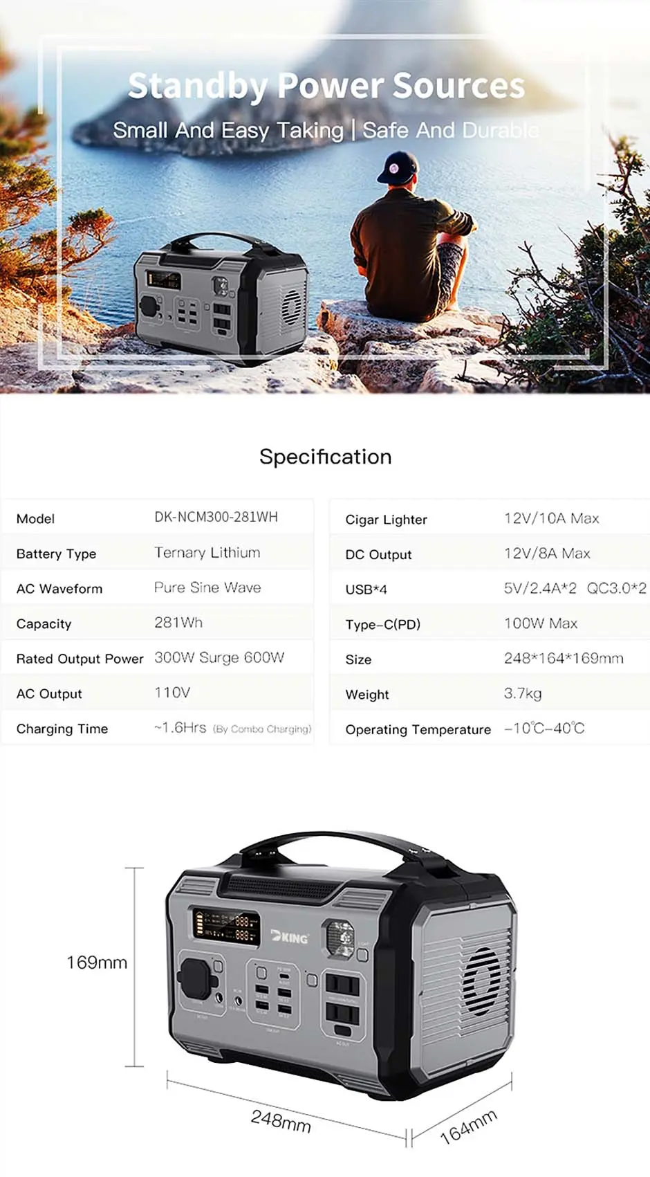 DK-NCM300-281WH Huge Capacity