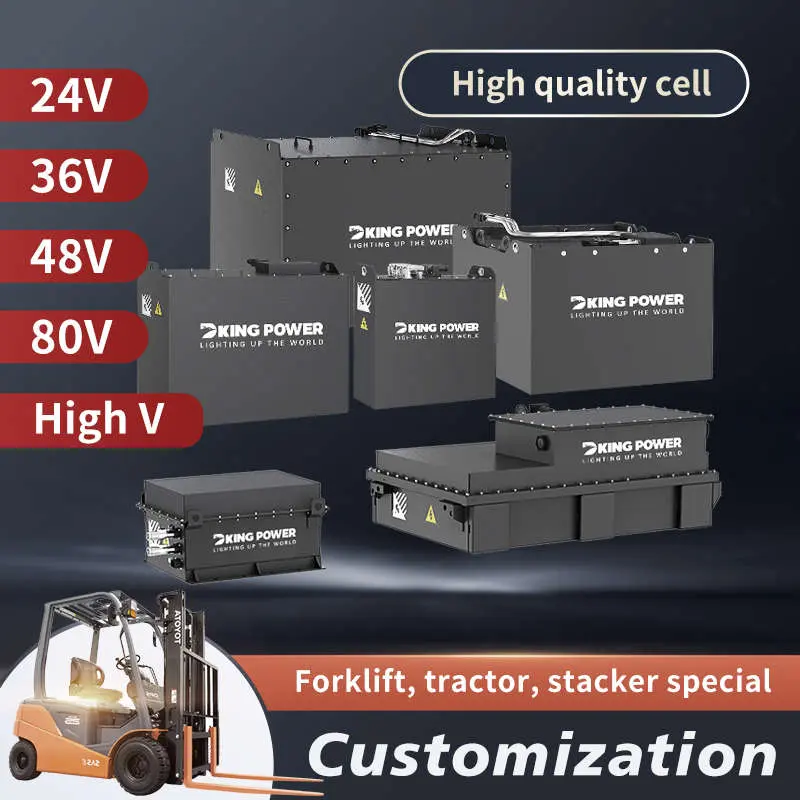 MOTIVE POWRFUL LITHIUM BATTERY FOR FORKLIFTS STACKERS JACKS STRACTORS CUSTOMIZED FOR REPLACEMENT OF OLD BATTERIES WITH COMMUNICATION AND REMOTE MANAGE FUNCTIONS