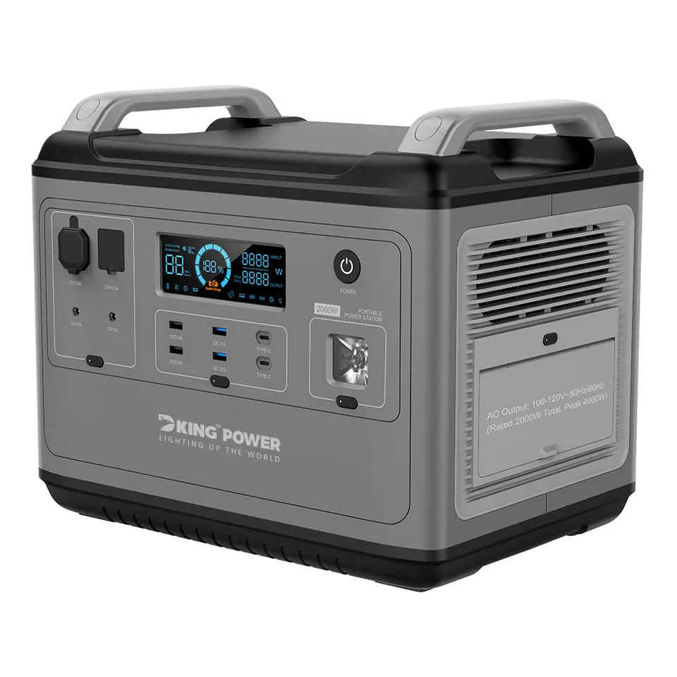 DK-SYD2000W-1997WH Huge Capacity 2000W Portable Power Station Solar Generator Energy Storage Power Supply LiFePO4 Battery Outdoor Large Power Bank